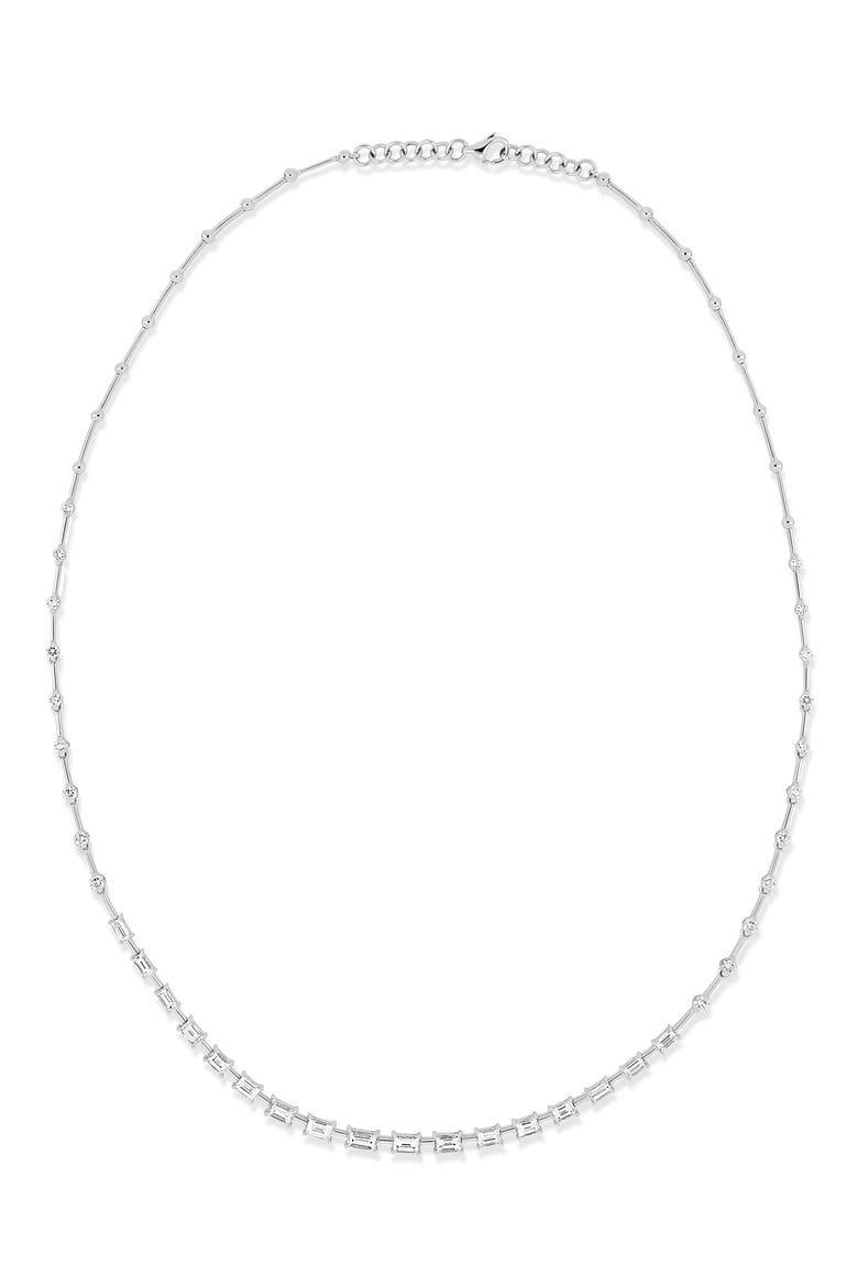 18K Gold Gatsby Diamond Tennis Necklace, 3.00ct. (Online Trunk Show), Main, color, 18K WHITE GOLD