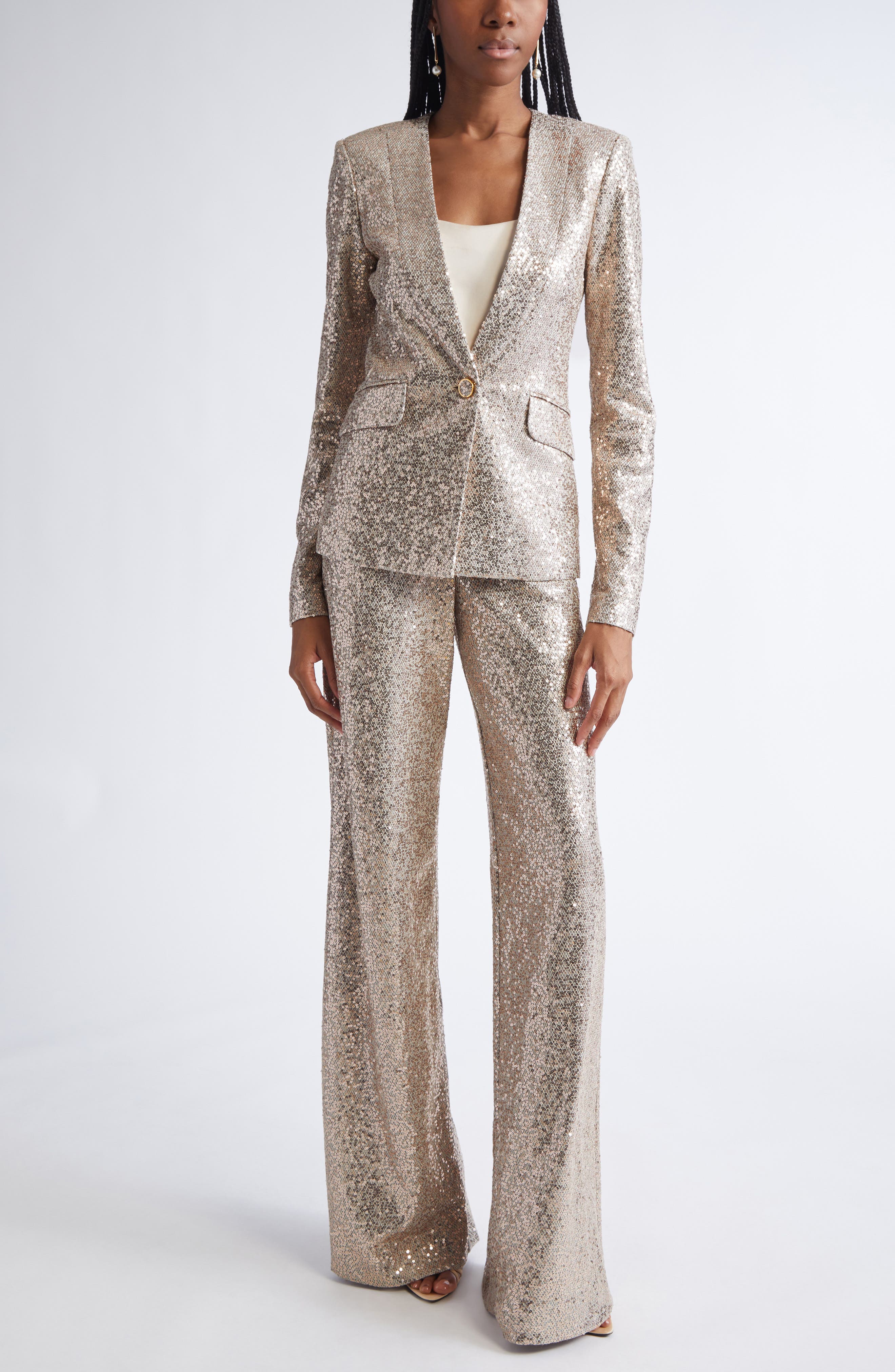 Luxe Sequin Inset Shawl Jacket - image 2