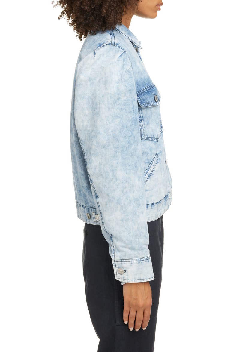Iolinea Stonewash Denim Jacket, Alternate, color, BLUE