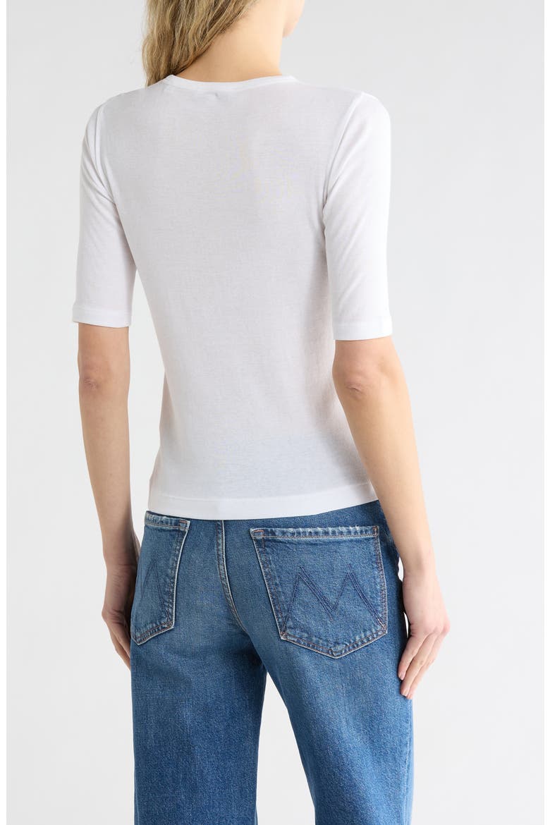 Elbow Sleeve Henley, Alternate, color, OPTIC WHITE