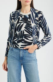 NIC+ZOE Painted Palms Cardigan