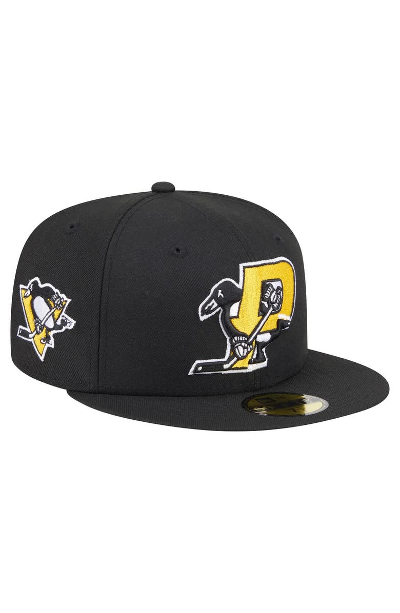 New Era Men's New Era Black Pittsburgh Penguins Deceptor 59FIFTY Fitted Hat, Alternate, color, Black