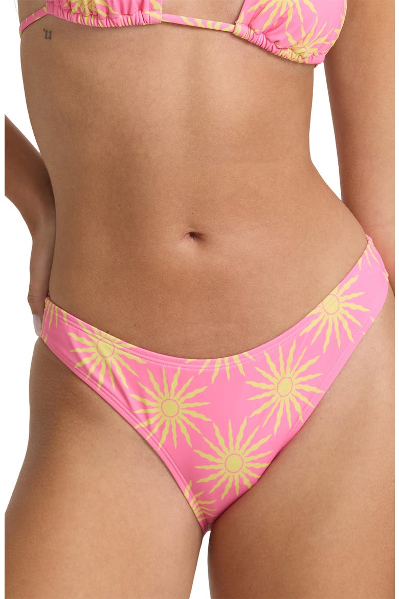 So Sunny Hike High Leg Bikini Bottoms, Alternate, color, SEA PINK