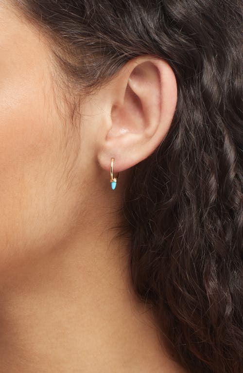 Shop Maria Tash Turquoise Single Spike Hoop Earring