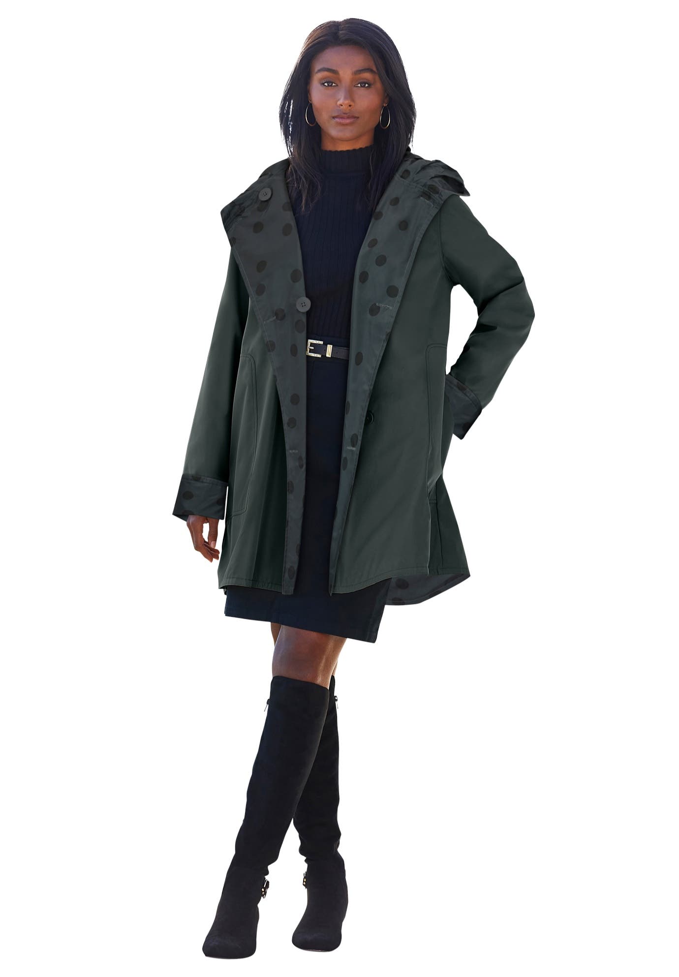 Reversible A-Line Raincoat