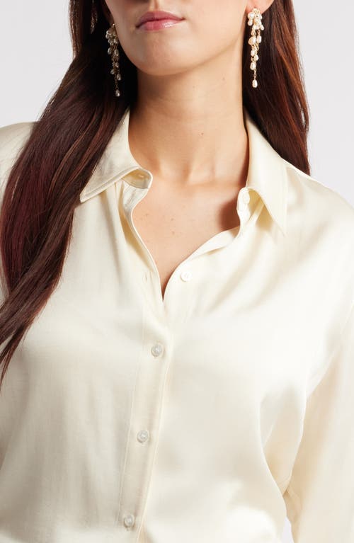 Nordstrom Faux Pearl Cascading Drop Earrings In White- Gold