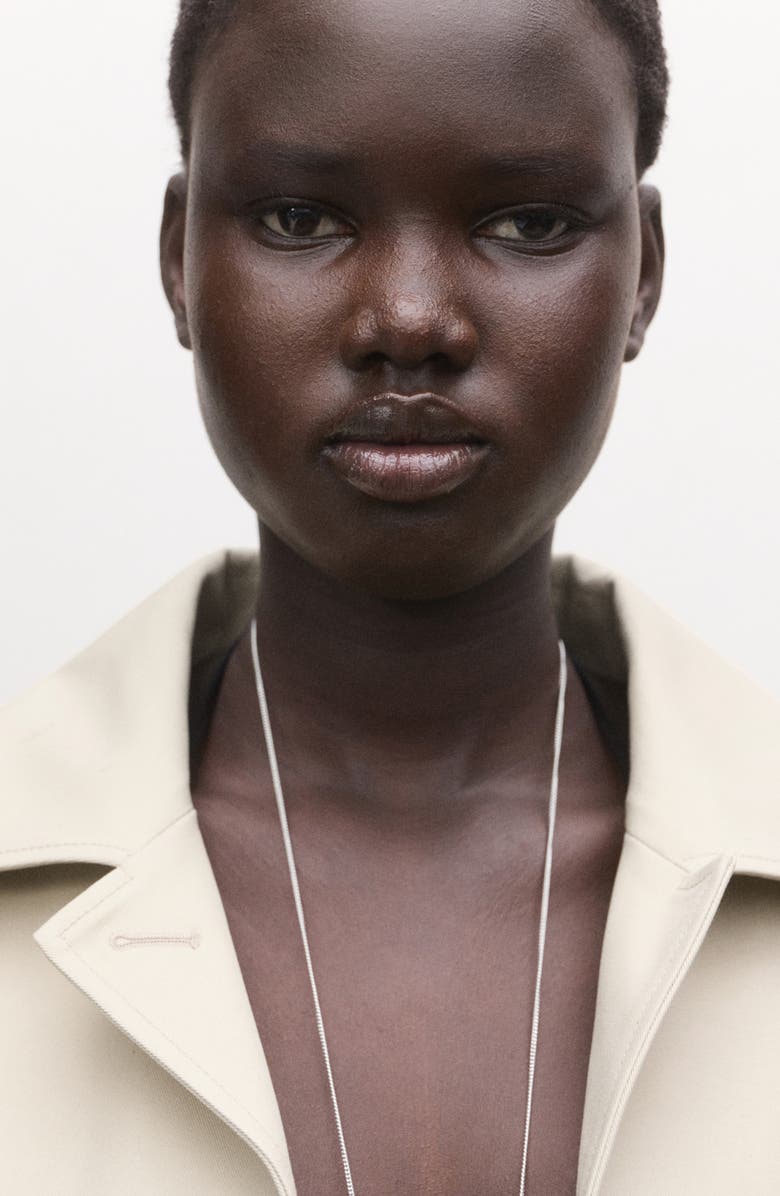 MANGO Cotton Twill Trench Coat, Alternate, color, Light/ Pastel Grey