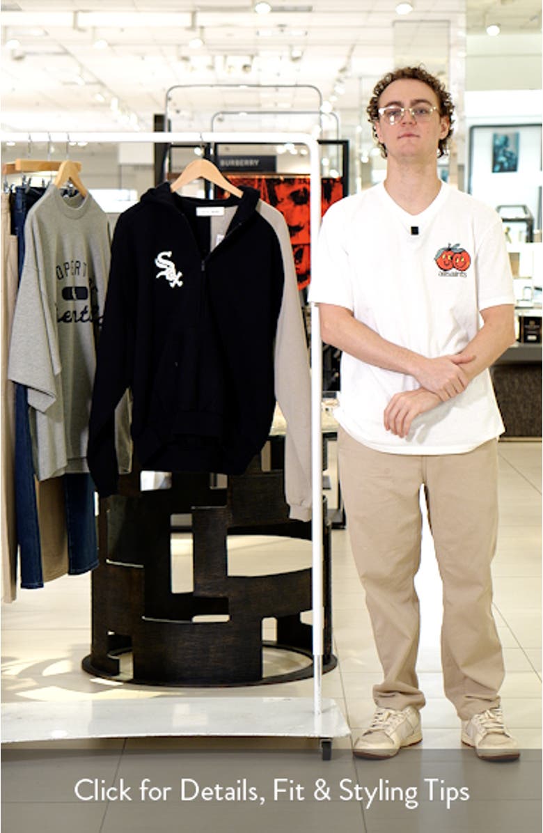 x MLB Chicago White Sox Cotton Blend Fleece Half Zip Hoodie, sales video thumbnail