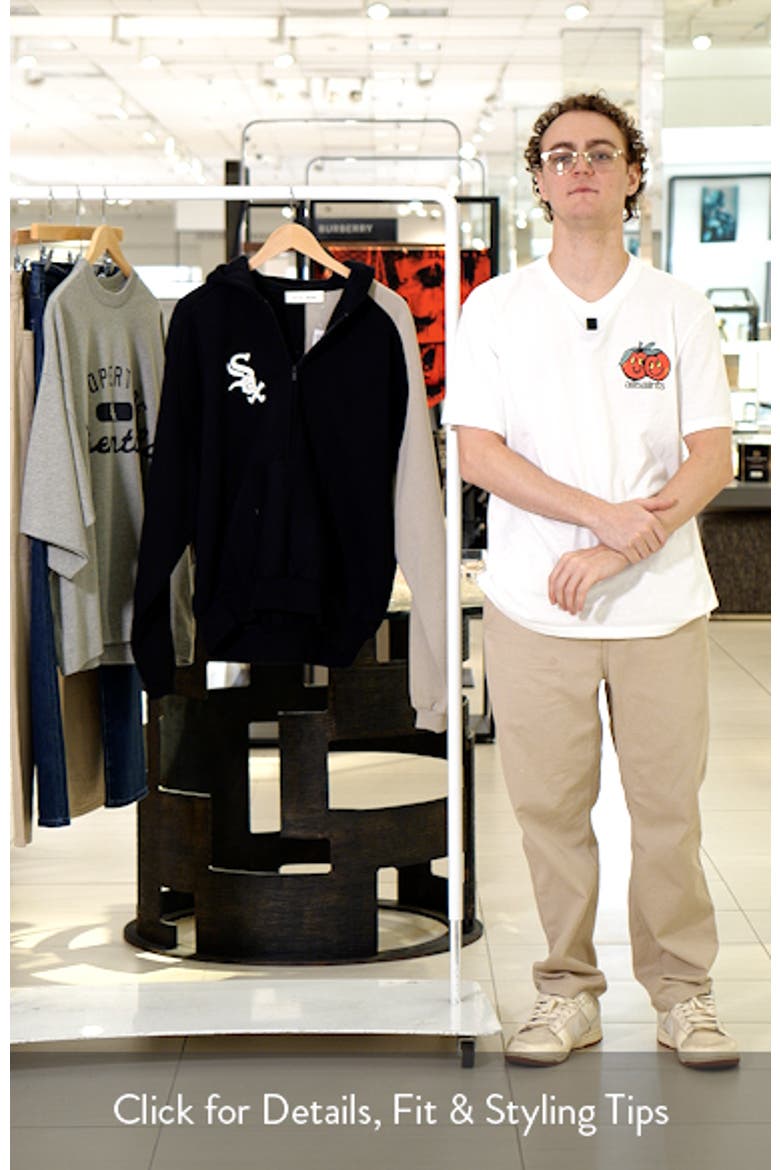 x MLB Chicago White Sox Cotton Blend Fleece Half Zip Hoodie video