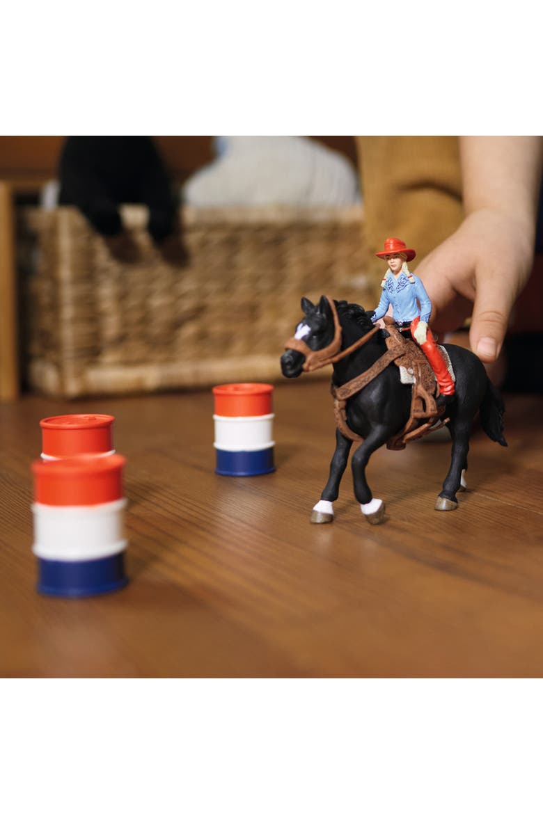 Farm World Cowgirl Barrel Racing Fun, 7 Piece Playset, Kids, Alternate, color, Multicolored