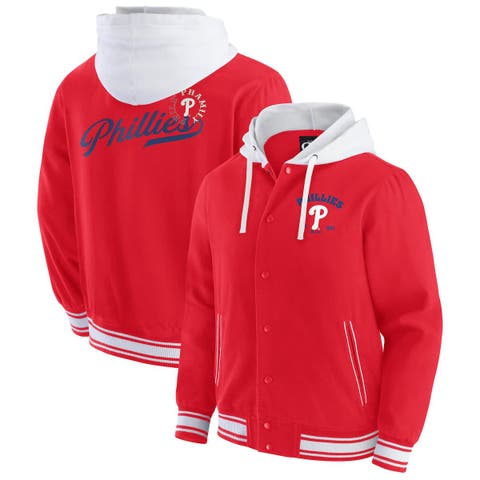 Men's Darius Rucker Collection by Fanatics  Red Philadelphia Phillies Full-Snap Hooded Jacket