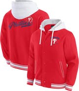 Darius Rucker Collection by Fanatics Men's Darius Rucker Collection by Fanatics  Red Philadelphia Phillies Full-Snap Hooded Jacket