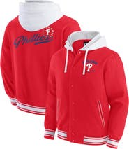 Darius Rucker Collection by Fanatics Men's Darius Rucker Collection by Fanatics Red Philadelphia Phillies Full-Snap Hooded Jacket