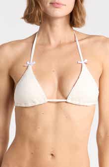 Palm Triangle Bikini Top