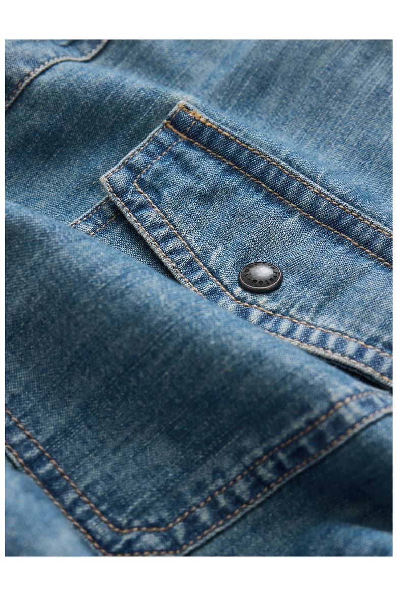 Otto Denim Snap-Up Western Shirt, Alternate, color, AGED BLUE