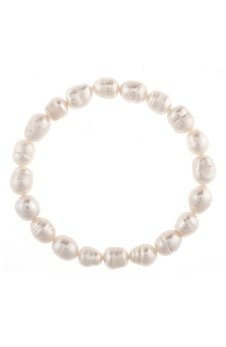 RIVKA FRIEDMAN Baroque Pearl Stretch Bracelet, Main, color, 