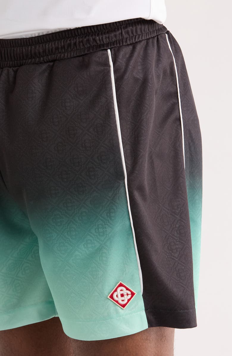 Casablanca Gradient Monogram Jacquard Football Shorts, Alternate, color, Gradient