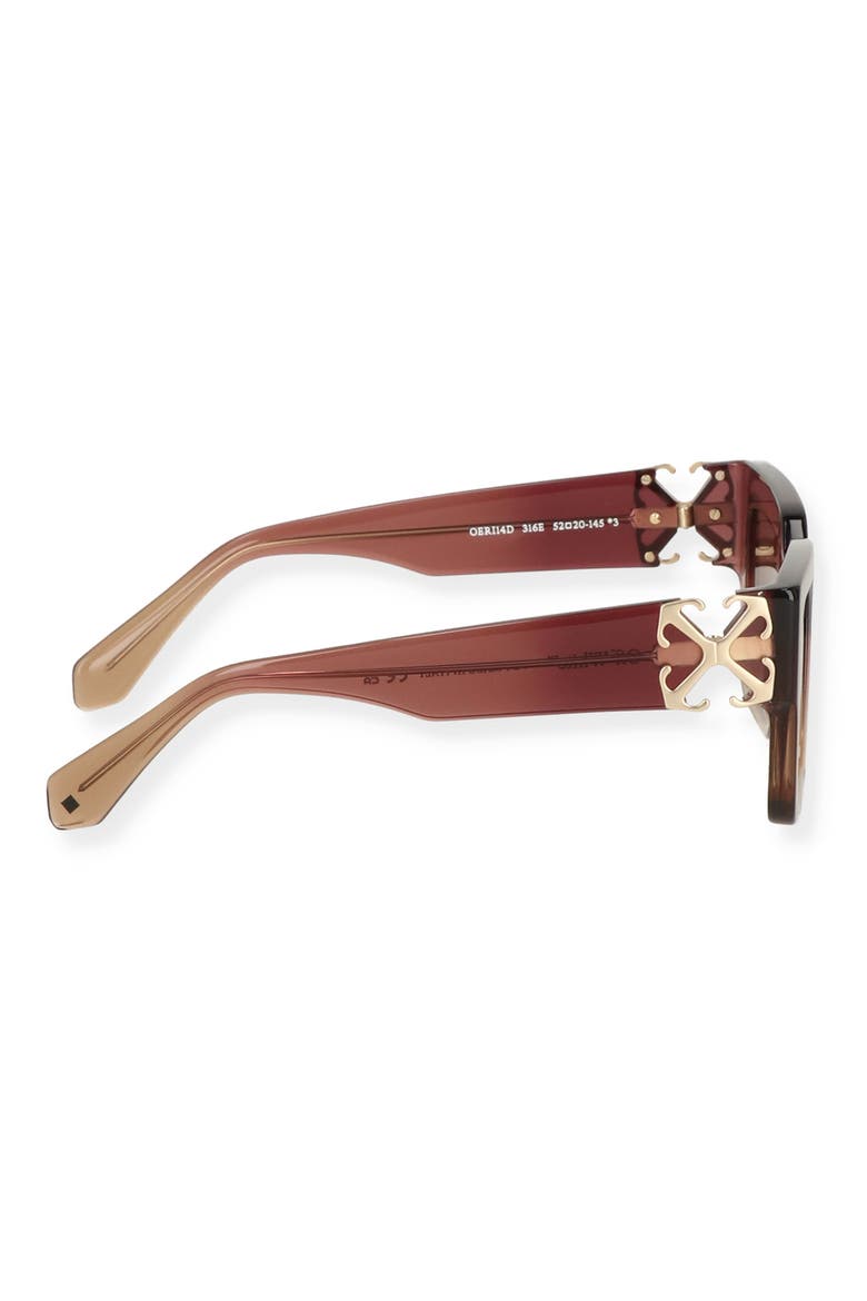 52mm Mystic Gradient Square Sunglasses, Alternate, color, GRADIENT BURGUNDY BEIGE
