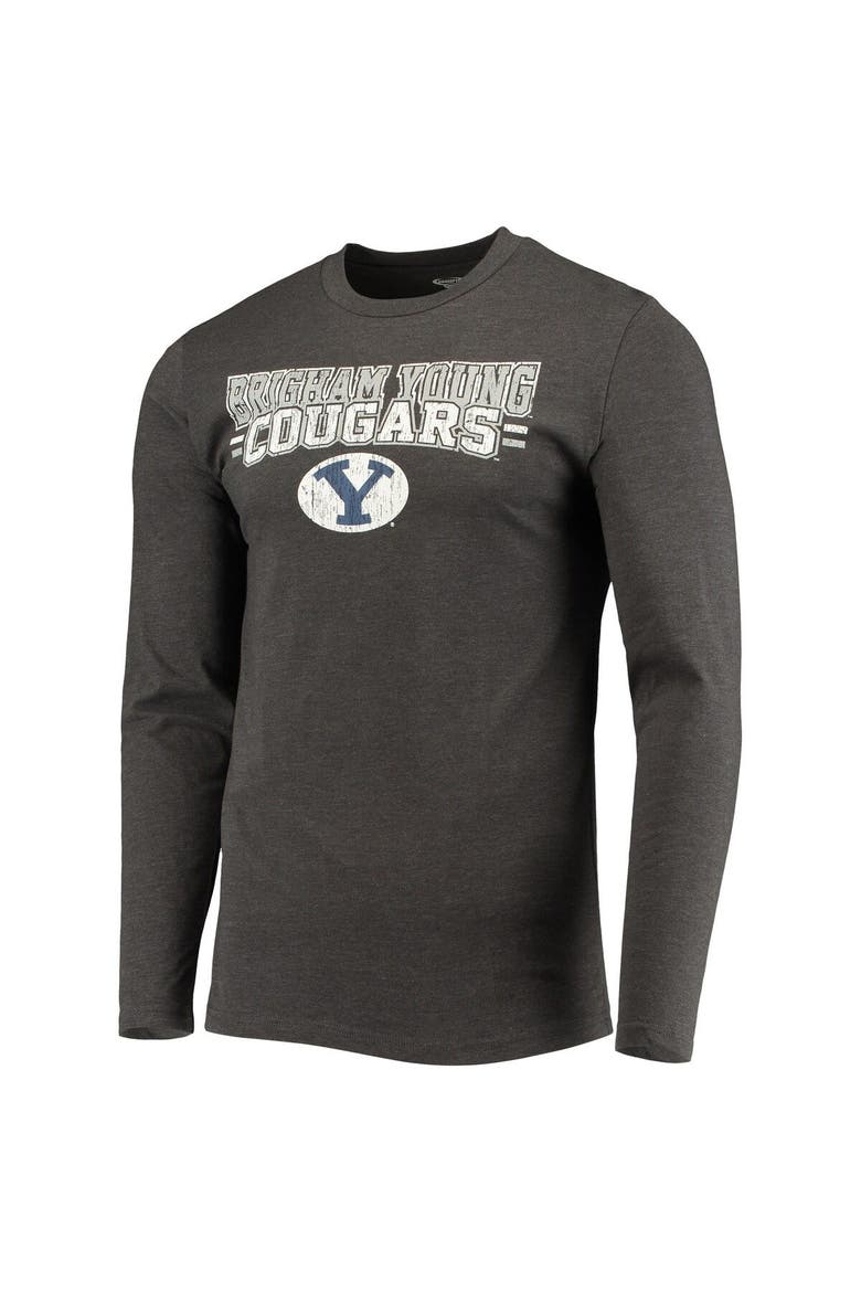 Men's Concepts Sport Navy/Heathered Charcoal BYU Cougars Meter Long Sleeve T-Shirt & Pants Sleep Set, Alternate, color, Navy