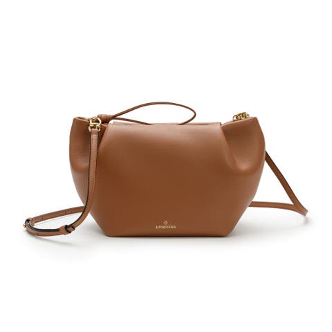 Marta Leather Clutch Bag With Shoulder Strap