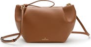 LA PORTEGNA Marta Leather Clutch Bag With Shoulder Strap