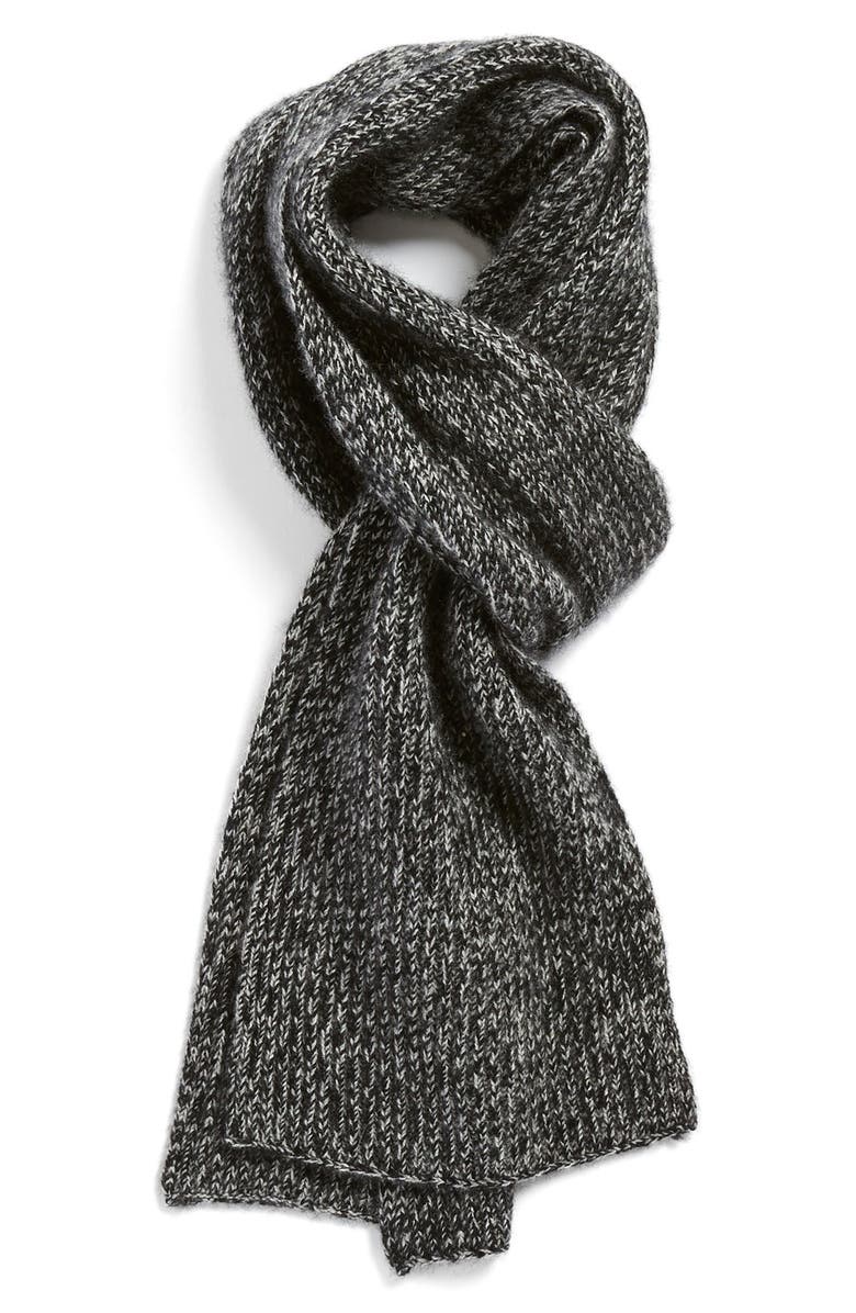 Vince Ribbed & Marled Cashmere Scarf, Main, color, 