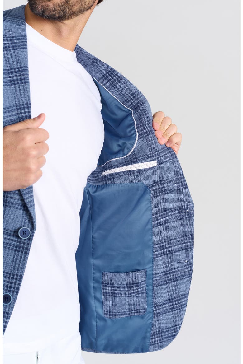 Plaid Sport Coat, Alternate, color, BLUE