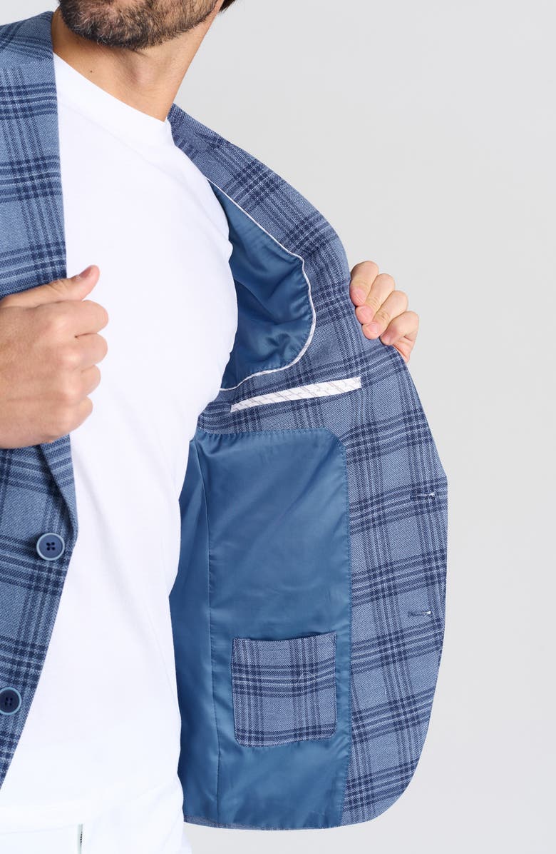 Ibiza Plaid Sport Coat, Alternate, color, Blue