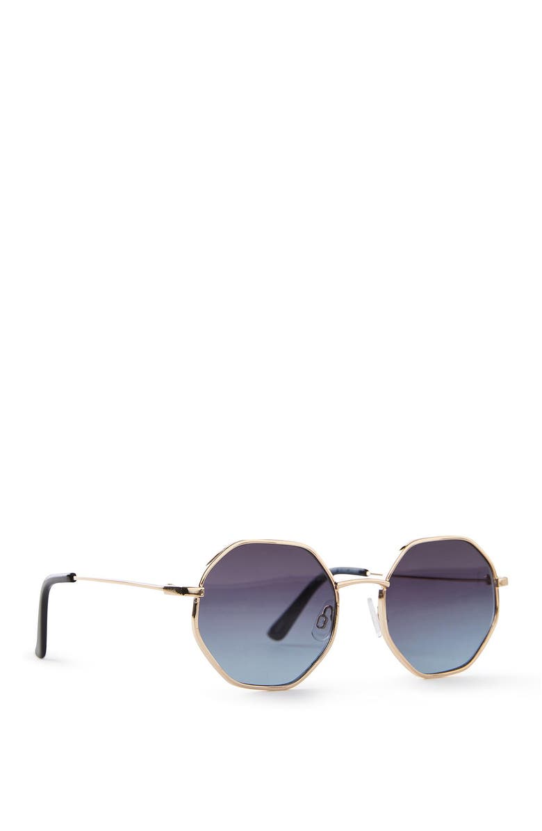 Cotton On Men's The Weekender Sunglasses, Alternate, color, Gold Black Black Blue Smoke