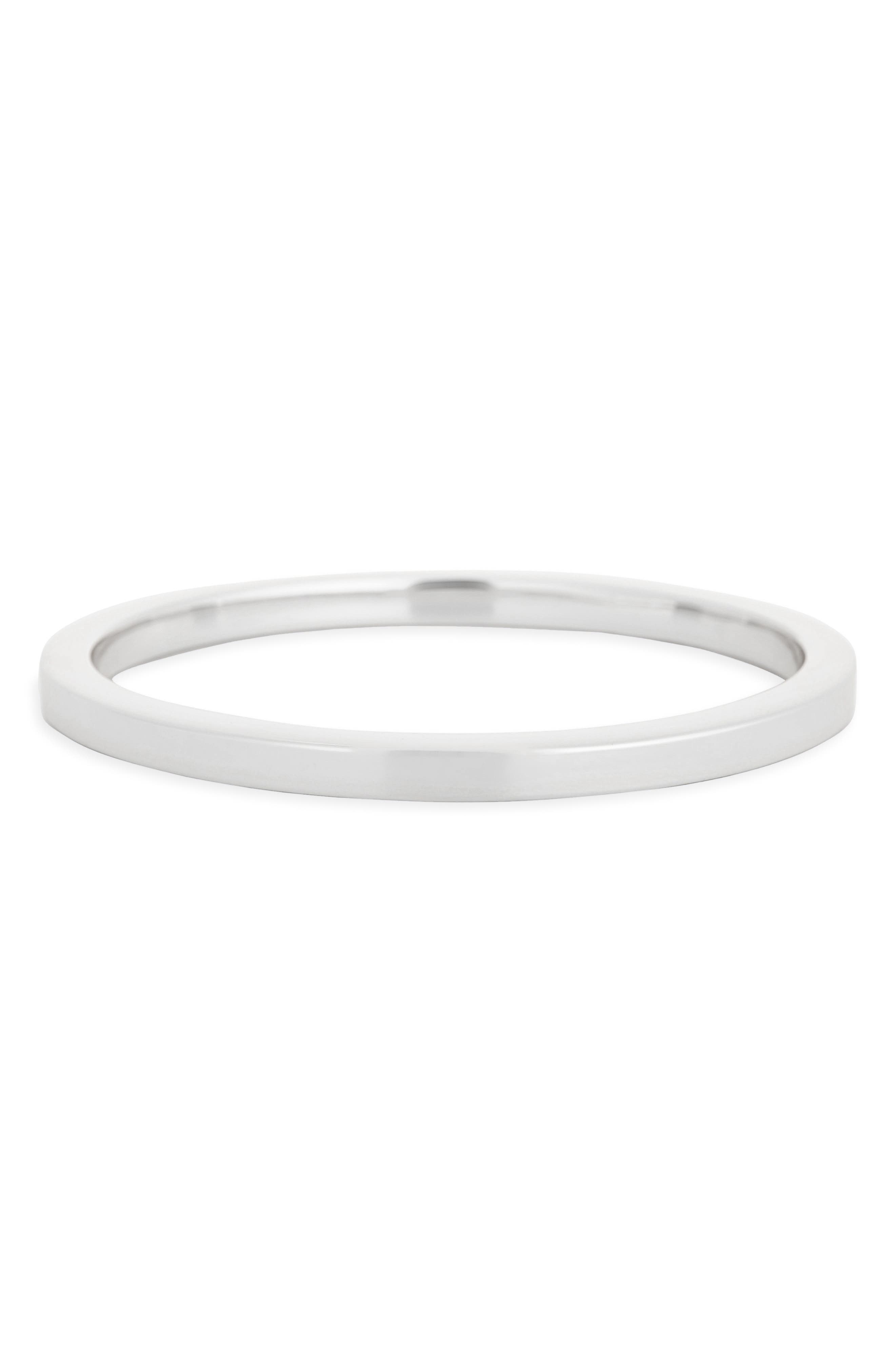 Argento Vivo Sterling Silver Flat Edge Bangle