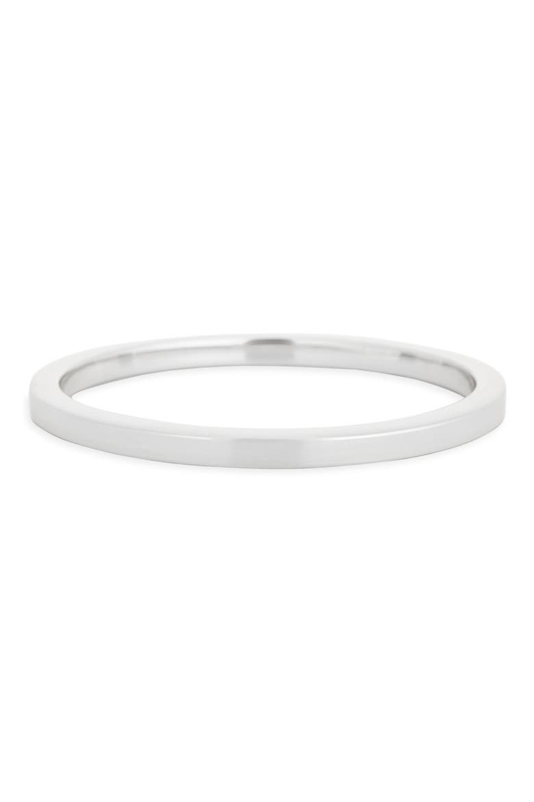 Flat Edge Bangle, Main, color, SILVER