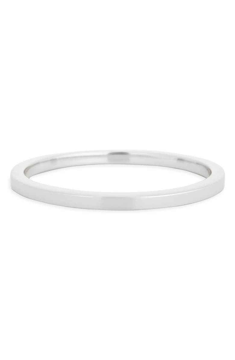 Argento Vivo Sterling Silver Flat Edge Bangle, Main, color, Silver