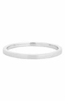 Argento Vivo Sterling Silver Flat Edge Bangle