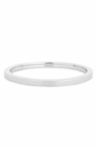 Argento Vivo Sterling Silver Flat Edge Bangle