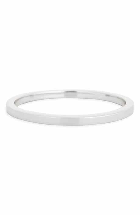 Argento Vivo Sterling Silver Flat Edge Bangle