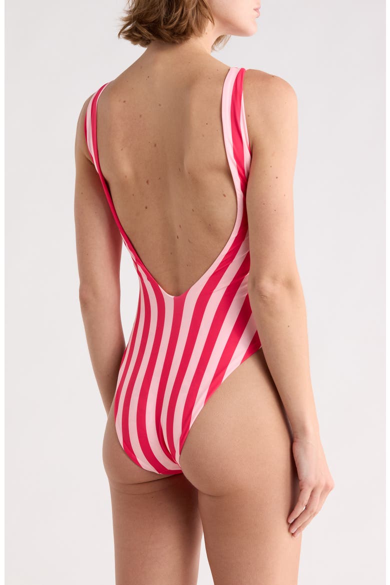 Claire Reversible One-Piece Swimsuit, Alternate, color, RED