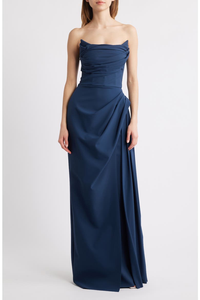 Dotai Strapless Gown, Main, color, ARCTIC BLUE