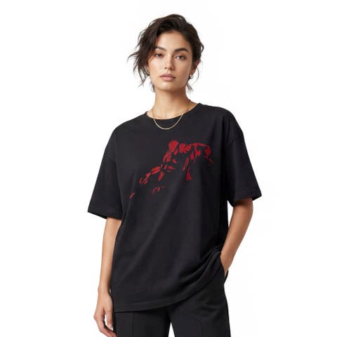 Women's Marvel Spider-Man Vintage Red Wraith Shadow Pose  Graphic T-Shirt