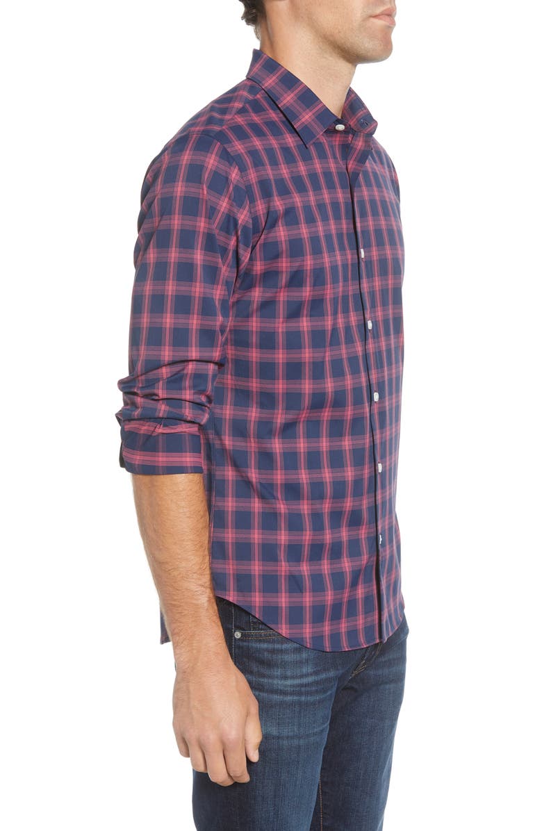 Bonobos Slim Fit Check Button-Up Performance Sport Shirt, Alternate, color, 