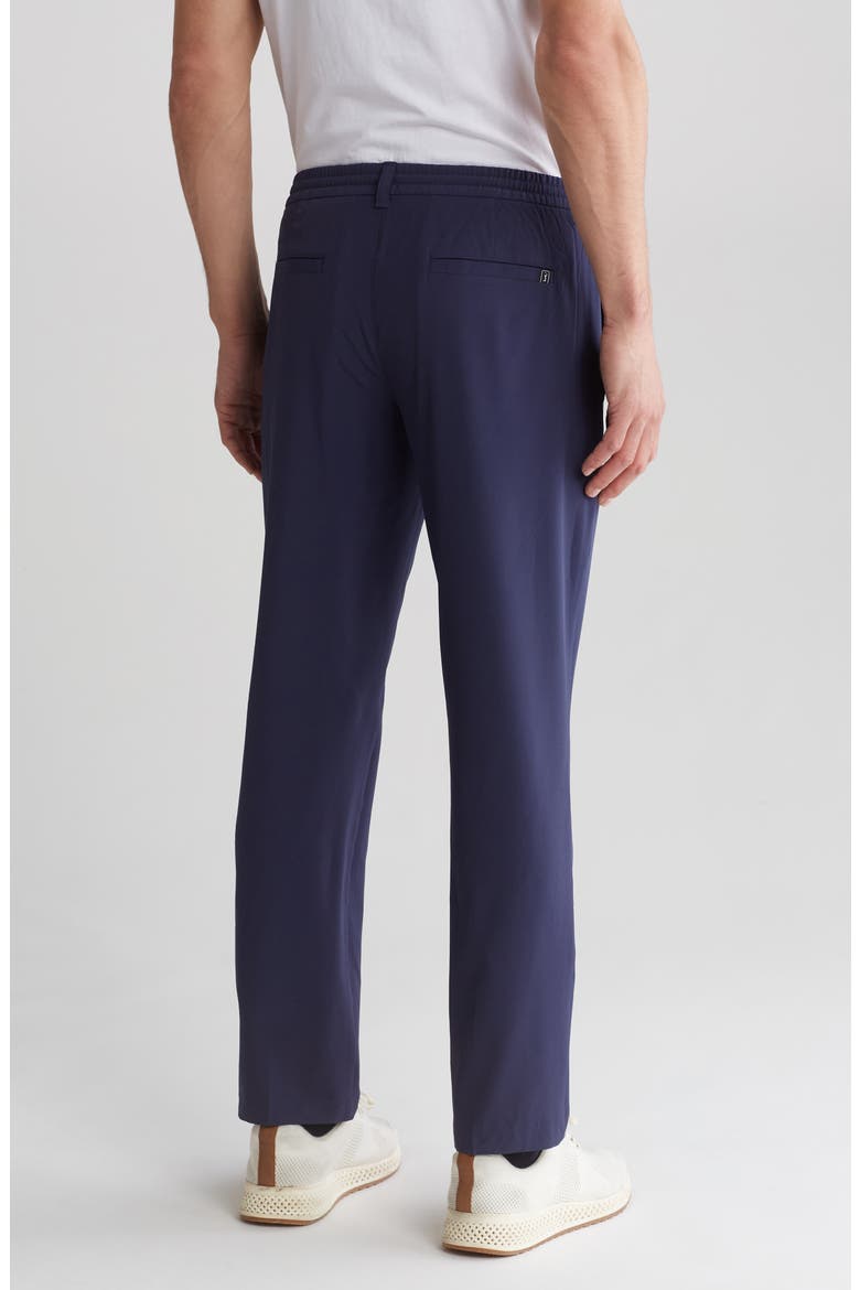 Elastic Waist Straight Leg Pants, Alternate, color, PEACOAT