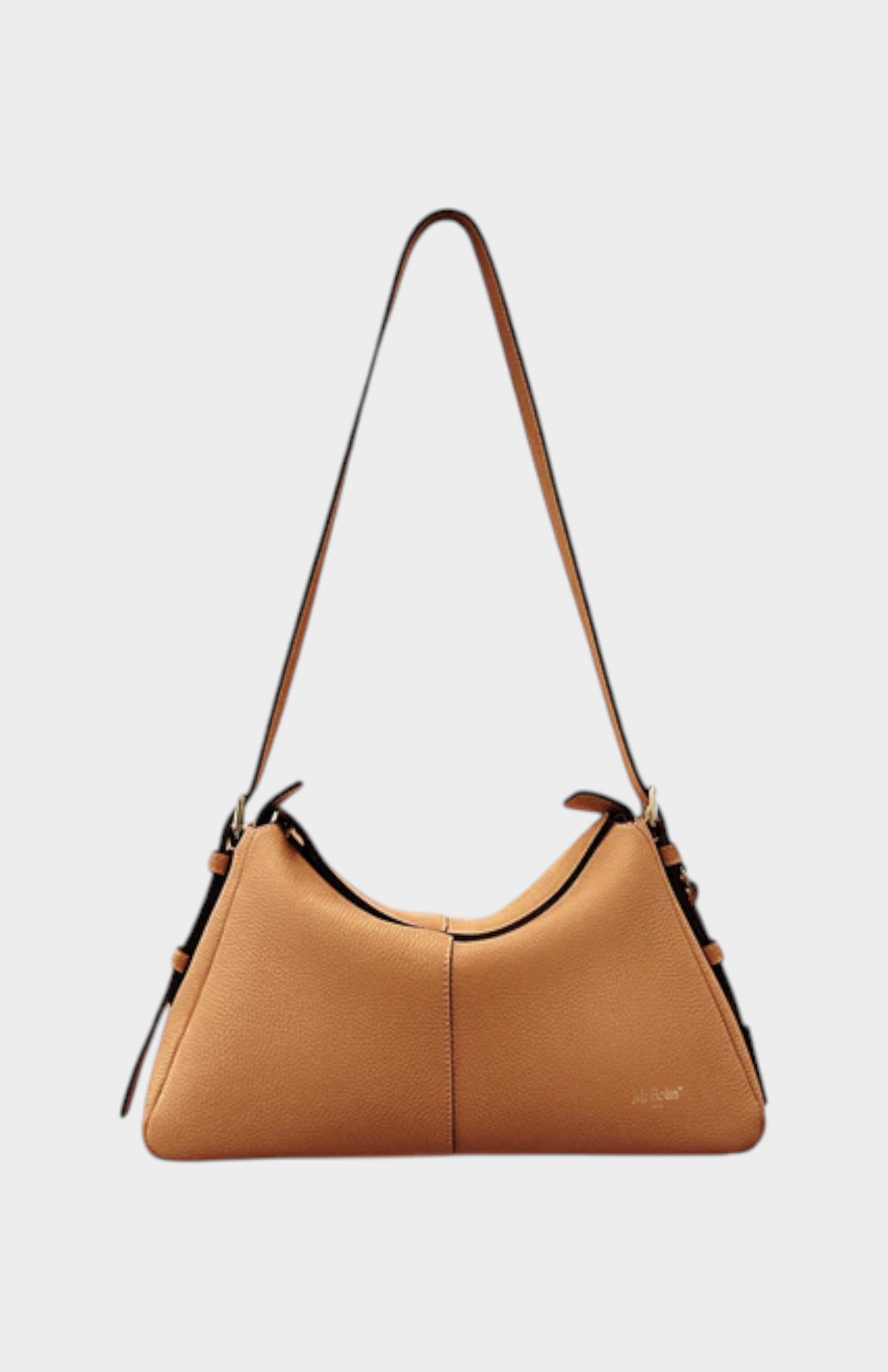 Madolyn Genuine Suede Leather Shoulder Bag, Main, color, Caramel