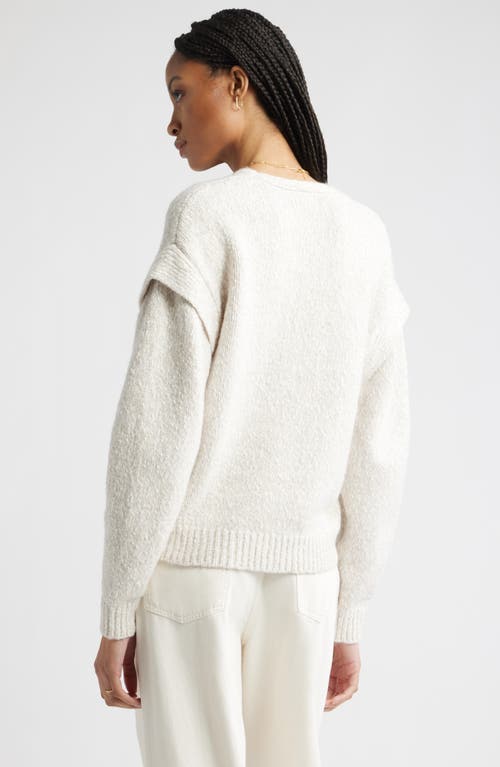 Nordstrom Marled Cotton & Wool Blend V-neck Sweater