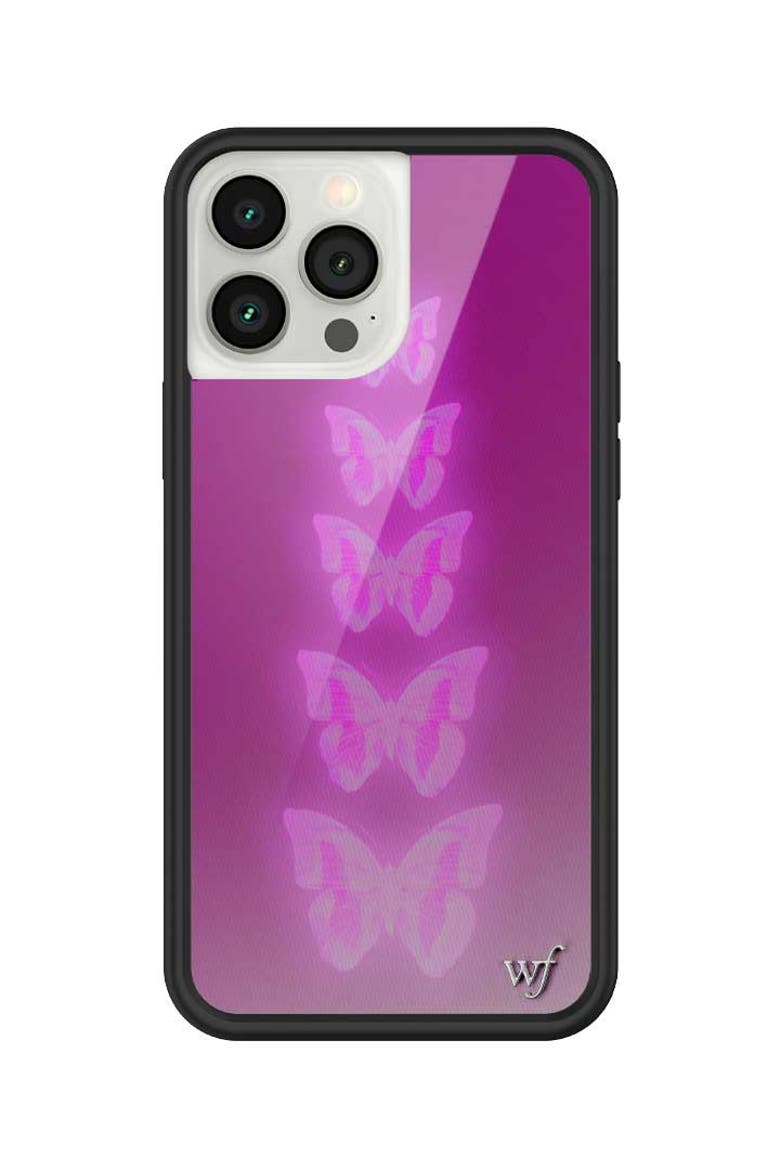 Neon Butterfly iPhone Case, Alternate, color, Purple