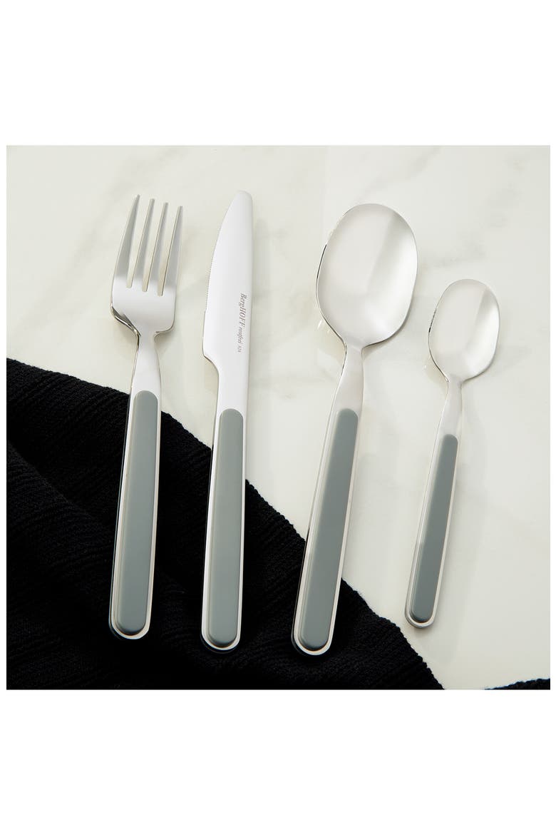 Leo Balance 24-Piece Flatware Set, Alternate, color, MOONMIST