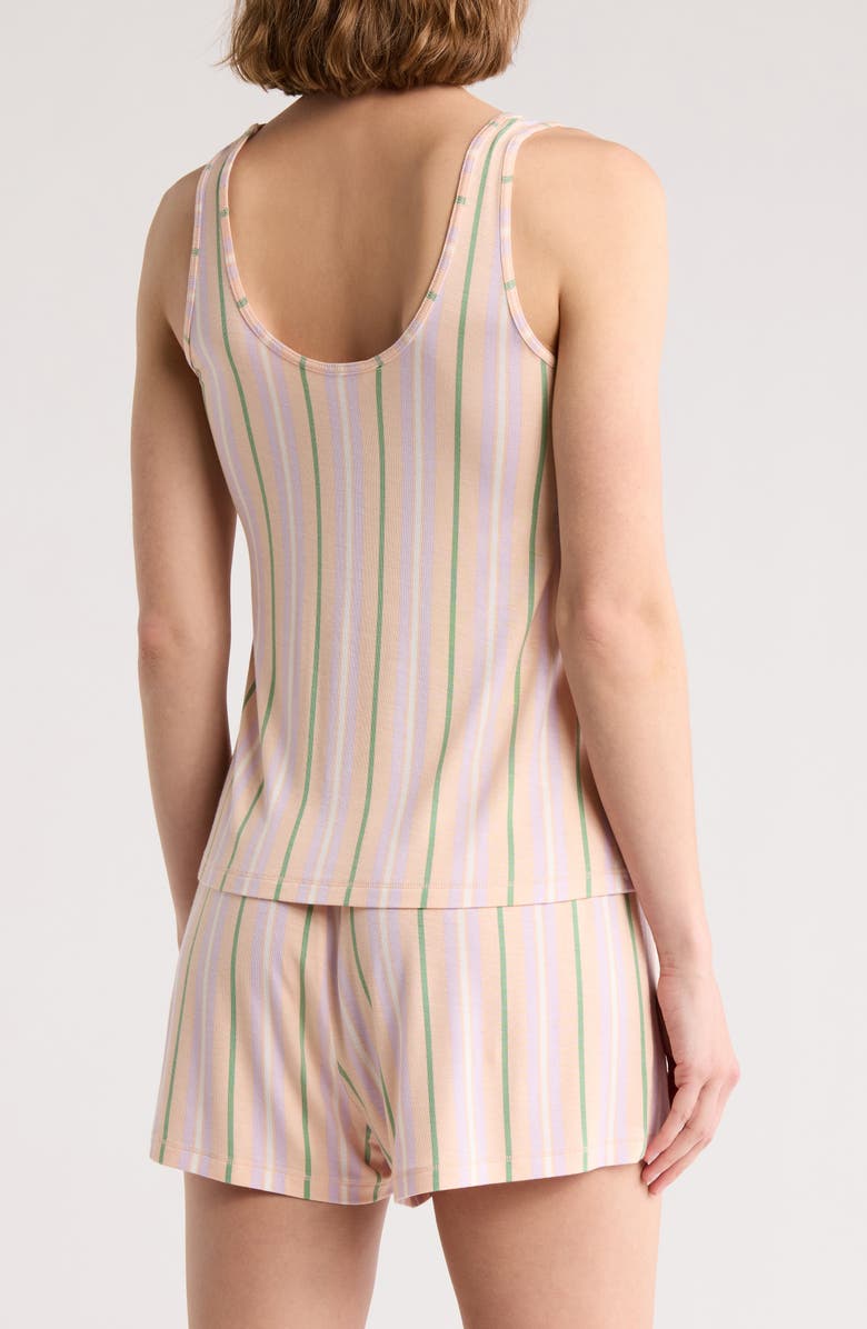 Honeydew Sunrise Shortie Pajamas, Alternate, color, Julius Stripe