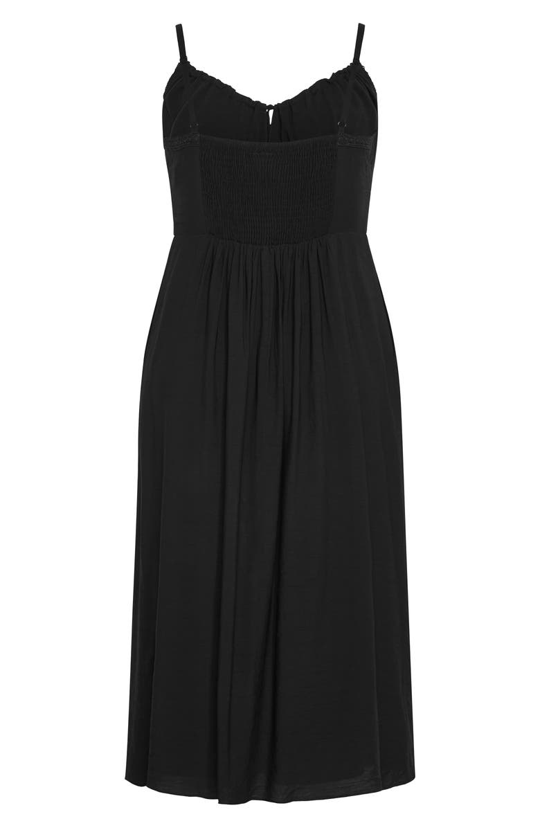 City Chic Sweet Pea Sleeveless Dress, Alternate, color, Black