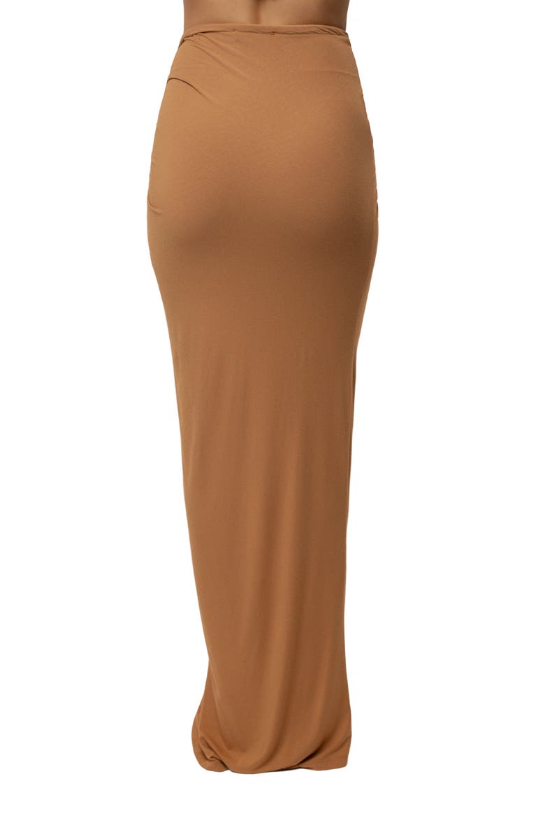 Island Drape Maxi Skirt, Alternate, color, Tan