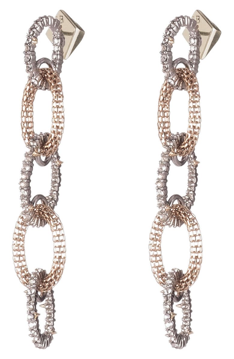 Alexis Bittar Crystal Encrusted Chain Drop Earrings, Alternate, color, 