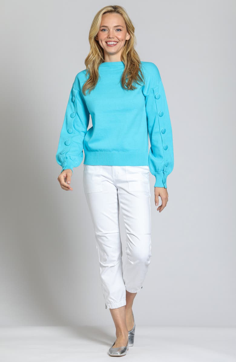 APNY Button Sleeve Sweater, Alternate, color, 