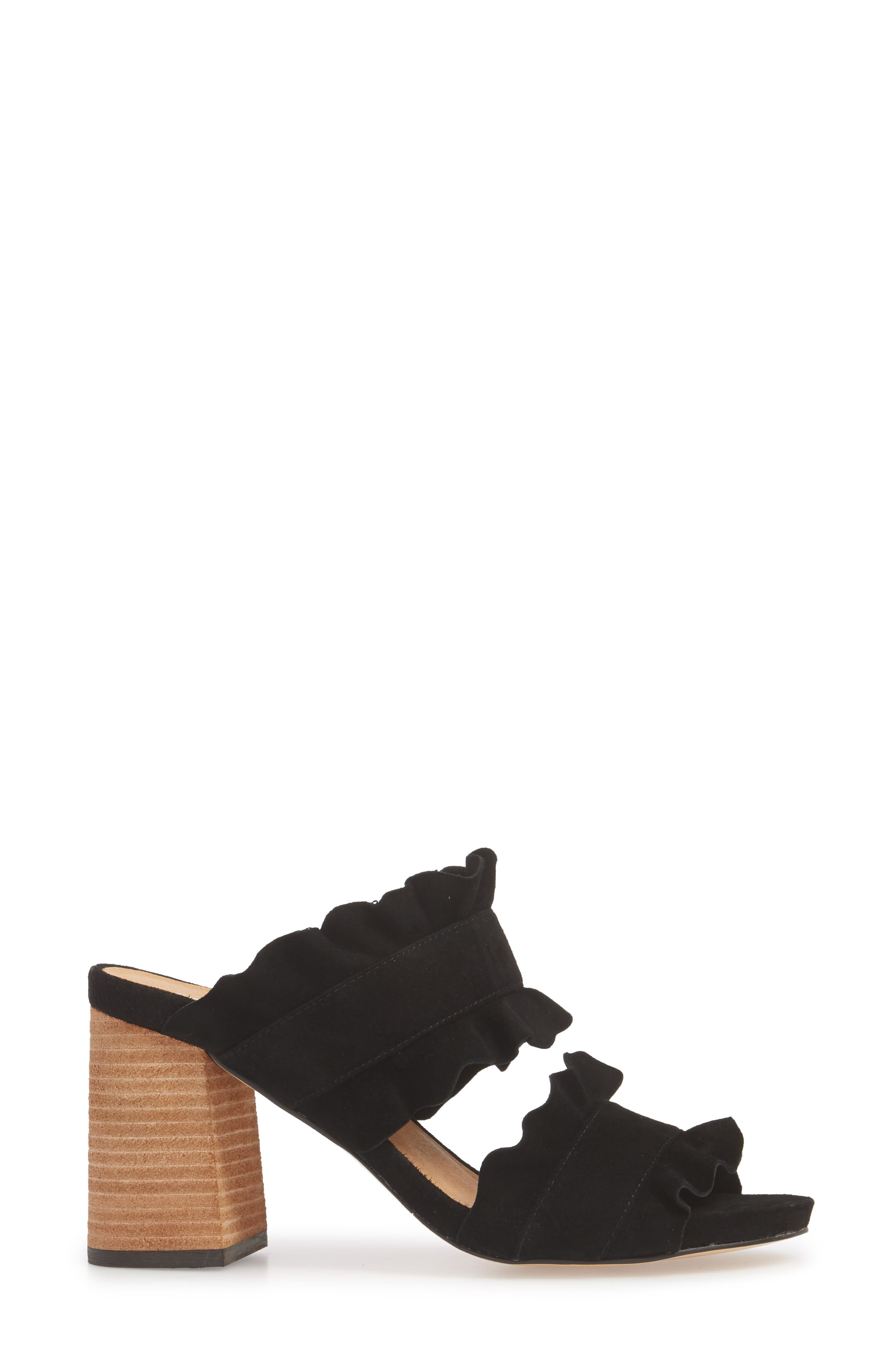 Free People Rosie Ruffle Slide Sandal, Alternate, color, 